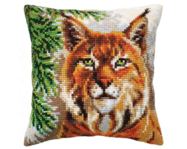 Lynx | voorbedrukt kruissteekkussen | Collection D'art