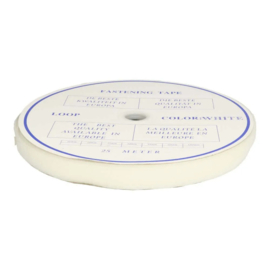 25mm wit lus plakbaar klittenband