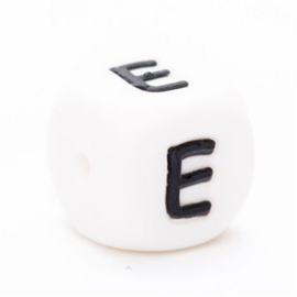 E 12mm Silicone Letter Bead