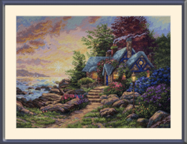 Seaside Hideaway Thomas Kinkade Aida Merejka Telpakket