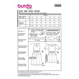 5668 Burda naaipatroon - Jurk in variatie