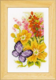 Butterflies & Flowers set of 3 Vervaco Minature