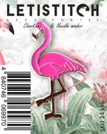 Pink Flamingo | Needle Minder | Leti Stitch