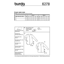 6278 Burda naaipatroon - Blouse in variatie