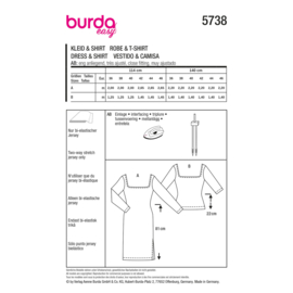 5738 Burda Patroon - Jurk en Shirt