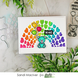 Rainbow of Hearts | A2 stencil | Picket Fence Studios