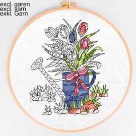 Hollandse tulpen | Voorbedrukt borduurpakket exl. garen | Simy's Studio