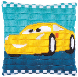 Cruz Cars Long Stitch Canvas Cushion Vervaco