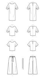 9116 A Simplicity Naaipatroon | Shirt, jurk en broek XXS-XXL