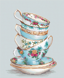 Turquoise Themed Tea Cups Aida Luca-S