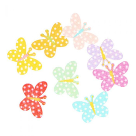 25mm Butterfly with Dots Wooden Button