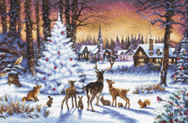 Christmas wood aida Leti Stitch telpakket