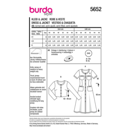 5652 Burda naaipatroon - Jurk & Jasje