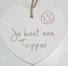 Houten hart met spreuk