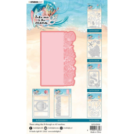 Coral Border card shape cutting dies | Take me to the ocean | StudioLight