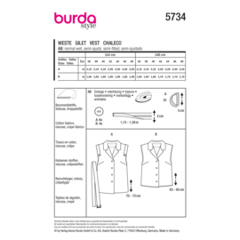 5734 Burda Patroon - Vest in variatie