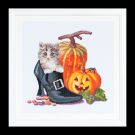 Halloween Kitten Aida Thea Gouverneur Embroidery Kit