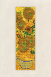 Sunflowers Vincent van Gogh - aida boekenlegger - DMC telpakket