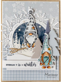 Mrs Gnome | Clear stamp & Snijmal | Marianne design