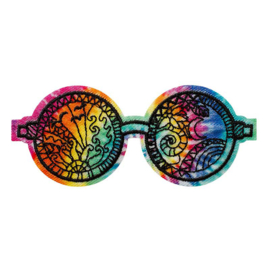 Hippie Glasses Applique Patch 