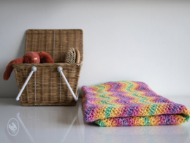 Ripple Blanket Crochet Durable Cosy Fine Faded