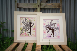 Flower Fairy Silhouette Aida Lanarte Embroidery Kit