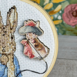 Benjamin Bunny - houten needle minder Peter Konijn - the Crafty Kit Company