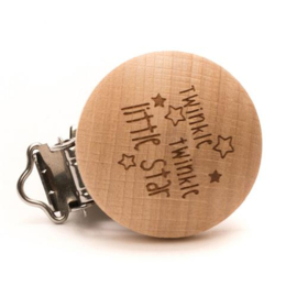 Twinkle twinkle little star houten speenclips Durable