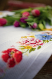 Kleurige Bloemen | Tafelkleed Aida | Vervaco