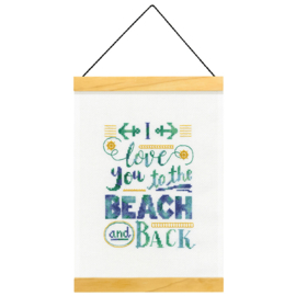 I love you to the beach and back Aida borduurpakket - Dimensions
