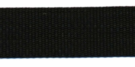 Zwart 25mm Cotton Look Tassenband