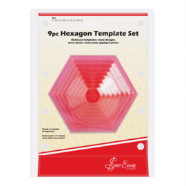 9pc Hexagon Template Set Sew Easy