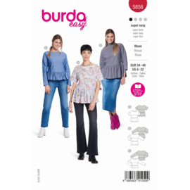 5856 Burda Naaipatroon | Blouse in variatie