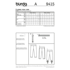 9415 Burda Naaipatroon - Legging in variaties