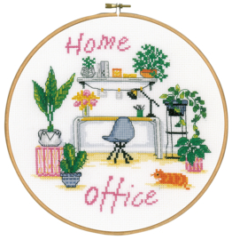Home office | Aida telpakket met borduurring | Vervaco