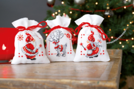 Christmas Elves set of 3 Vervaco Bag kit