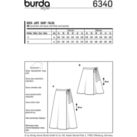 6340 Burda Naaipatroon | Rok in variaties