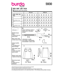 5930 Burda Naaipatroon | Rok in variatie