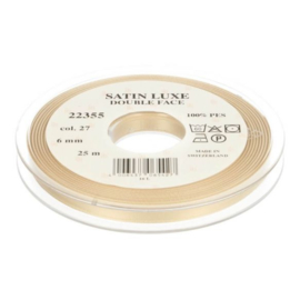 27 6mm/¼" Lint Satin Luxe Double face p.m. / per 3.3 feet