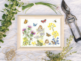 Wildflower Memories Aida Bothy Threads Wrendale Designs by Hannah Dale
