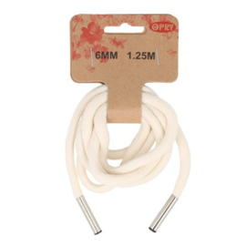 089 Ecru 6mm 1.25m Hoodie Cord | Opry 