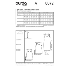 6672 Burda easy Naaipatroon | Jurk en shirt in variatie