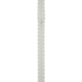 White 009 Lace Zipper