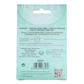 40cm/20cm - the Mindful collection Swivel stainless steel kabel - 360° - KnitPro
