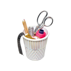 Parelmoer vingerhoed bureau-organizer - Hemline