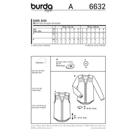 6632 Burda Naaipatroon | Blouse in variaties