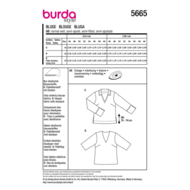5665 Burda naaipatroon - Blouse in variatie