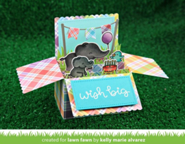 Scalloped Box Card Pop-up | custum craft dies | Lawn Fawn