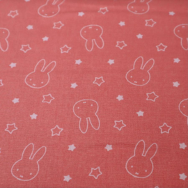 Miffy Bedtime Salmon Camelot Fabrics