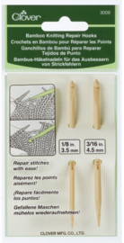 Bamboo Knitting Repair Hooks Clover